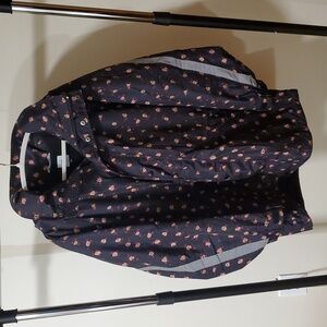 cabi Rainy day jacket, Black floral Size L